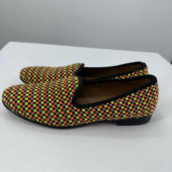 Del Toro Colorful Loafers Checkered Neon Womens 10 - Picture 5 of 11